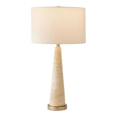 Travertine Tapered Table Lamp