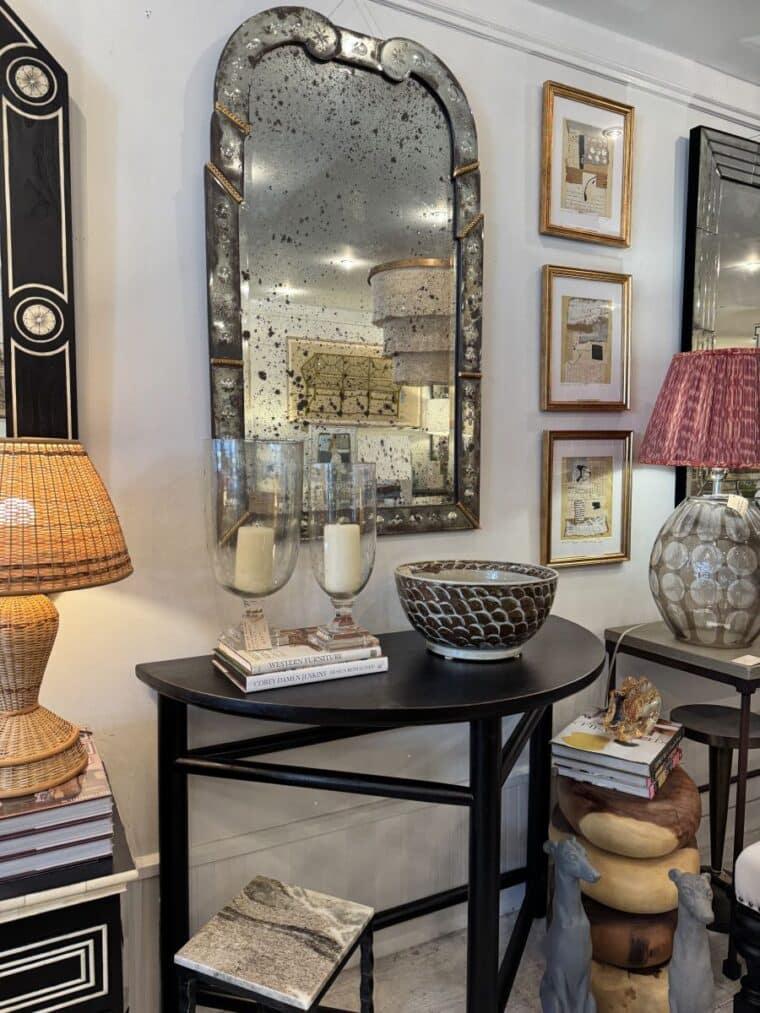 Black Lacquered Demi Lune Console - Image 5