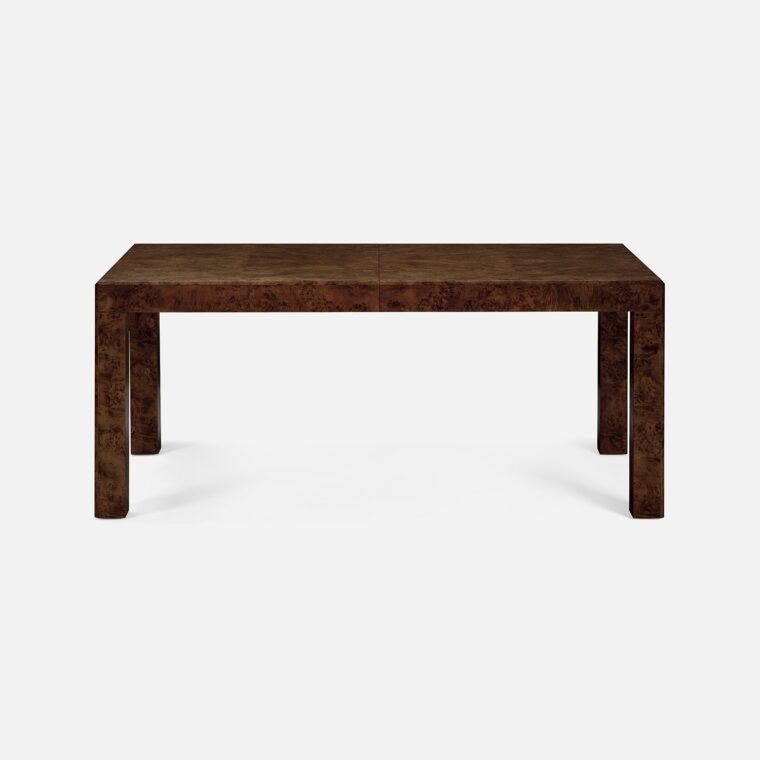 Parsons Style Burlwood Extension Dining Table - Image 7
