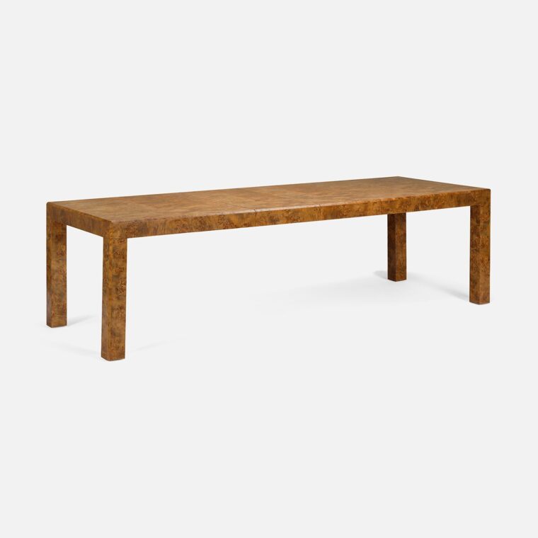 Parsons Style Burlwood Extension Dining Table - Image 2