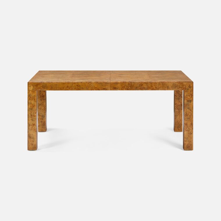 Parsons Style Burlwood Extension Dining Table - Image 3