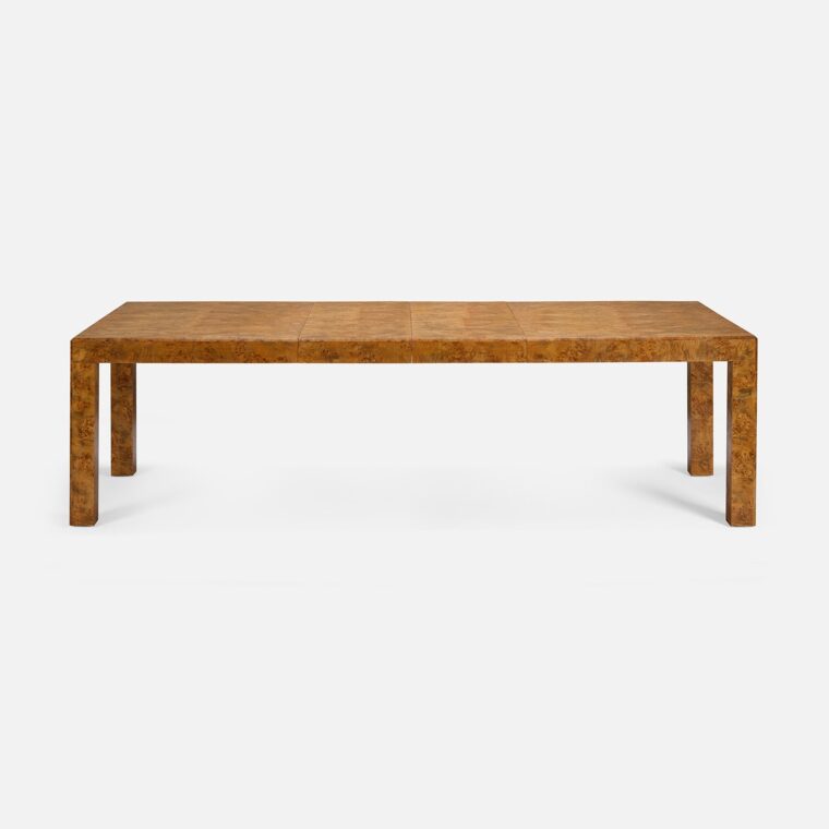 Parsons Style Burlwood Extension Dining Table