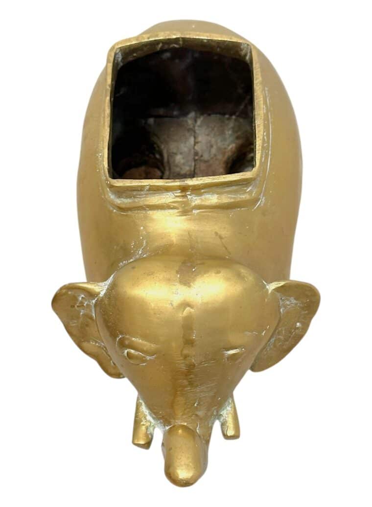 Vintage Brass Elephant Cachepot - Image 11