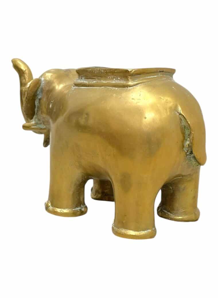 Vintage Brass Elephant Cachepot - Image 9