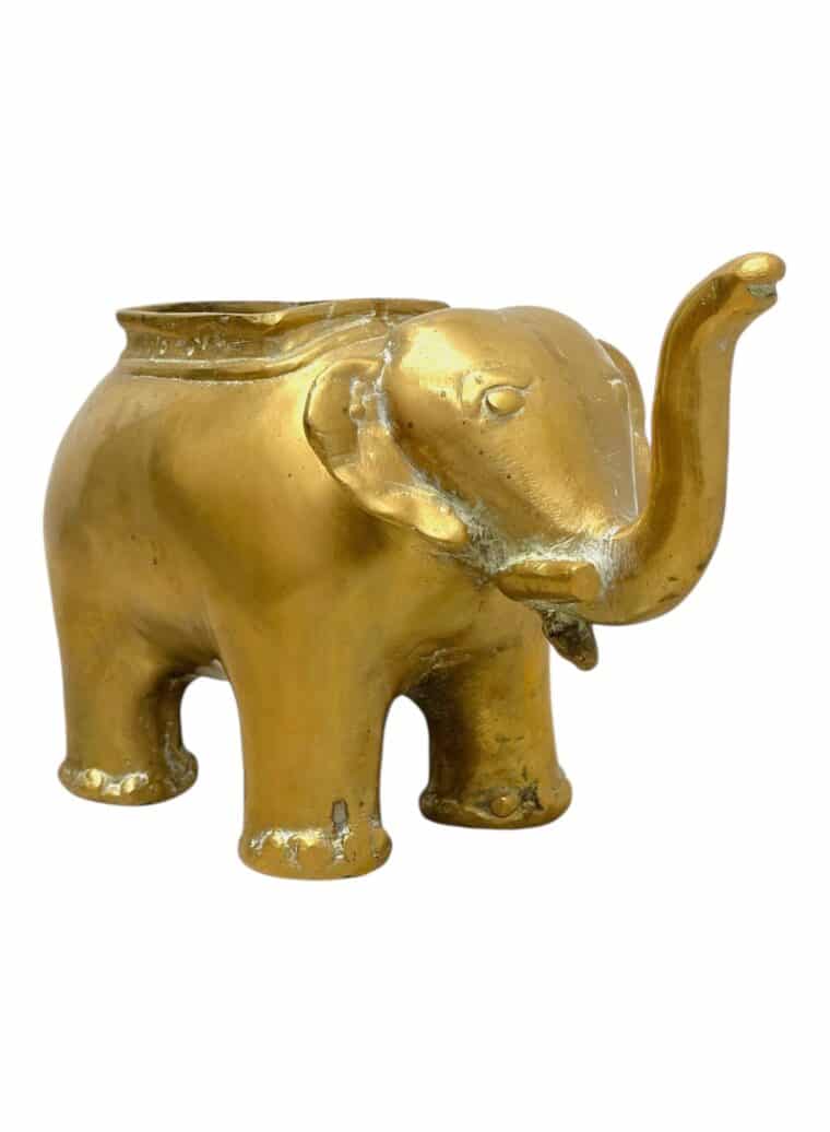 Vintage Brass Elephant Cachepot - Image 3