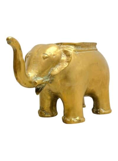 Vintage Brass Elephant Cachepot