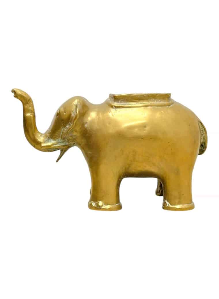 Vintage Brass Elephant Cachepot - Image 10