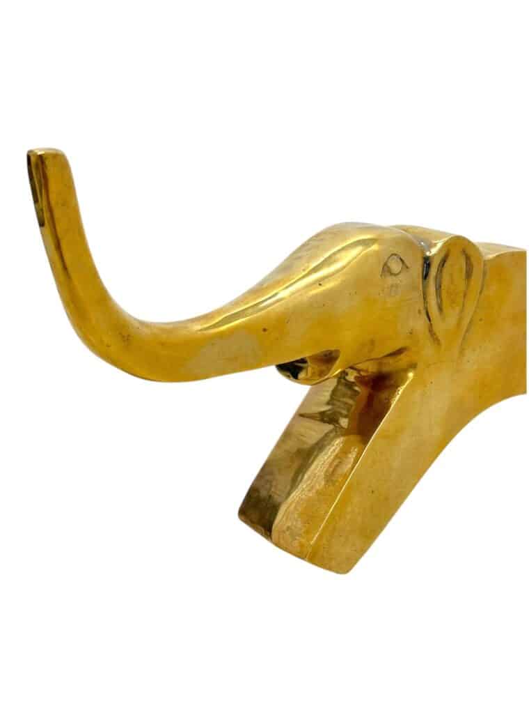 Vintage Mid-Century Modern Brass Elephant - Image 3