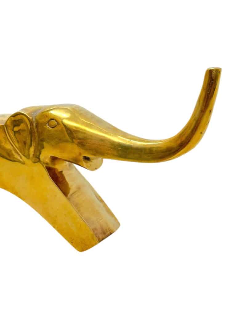 Vintage Mid-Century Modern Brass Elephant - Image 4