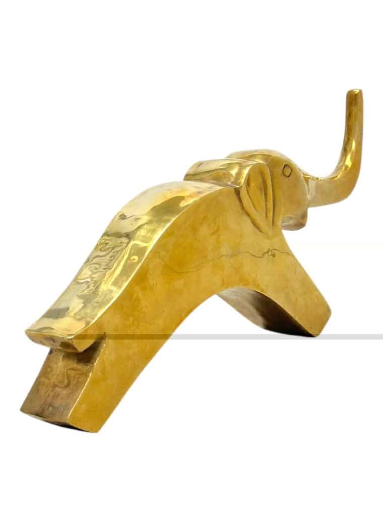 Vintage Mid-Century Modern Brass Elephant - Image 6