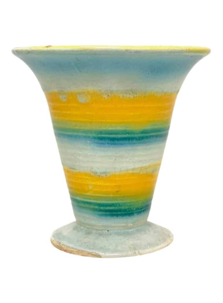 Vintage Japanese Petite Striped Vase - Image 2