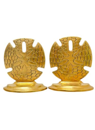 Vintage Brass Sand Dollar Bookends