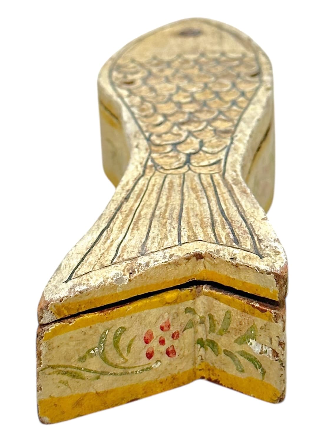 Vintage Folk Art Painted Fish Box - Image 5