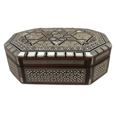 Vintage Moroccan Inlaid Shell Box