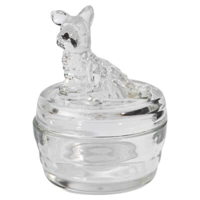 Vintage Glass Scottie Dog Box