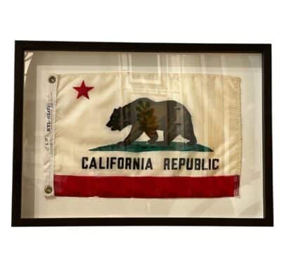 Vintage Framed California State Flag