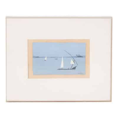 Vintage Jean Hugo Watercolor Original Art
