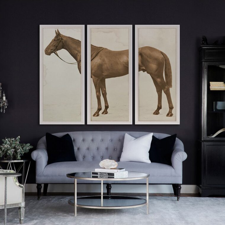Lord Denver's Prize Horse Triptych Reproduction Print - Image 3