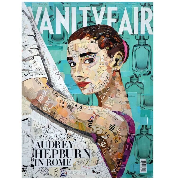 Audrey Hepburn in Rome Original Art