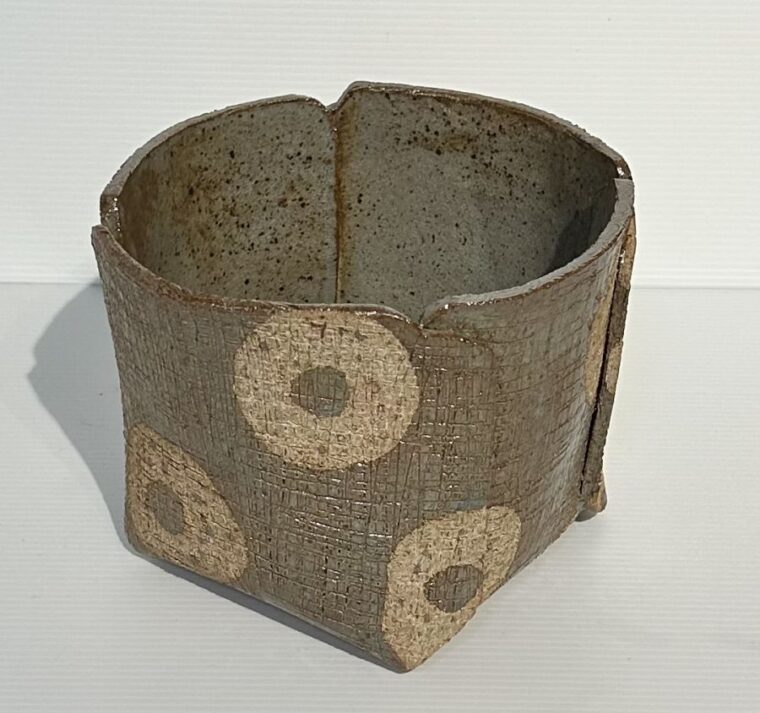 Hand Thrown Pot with Overlapping Edges - Image 2