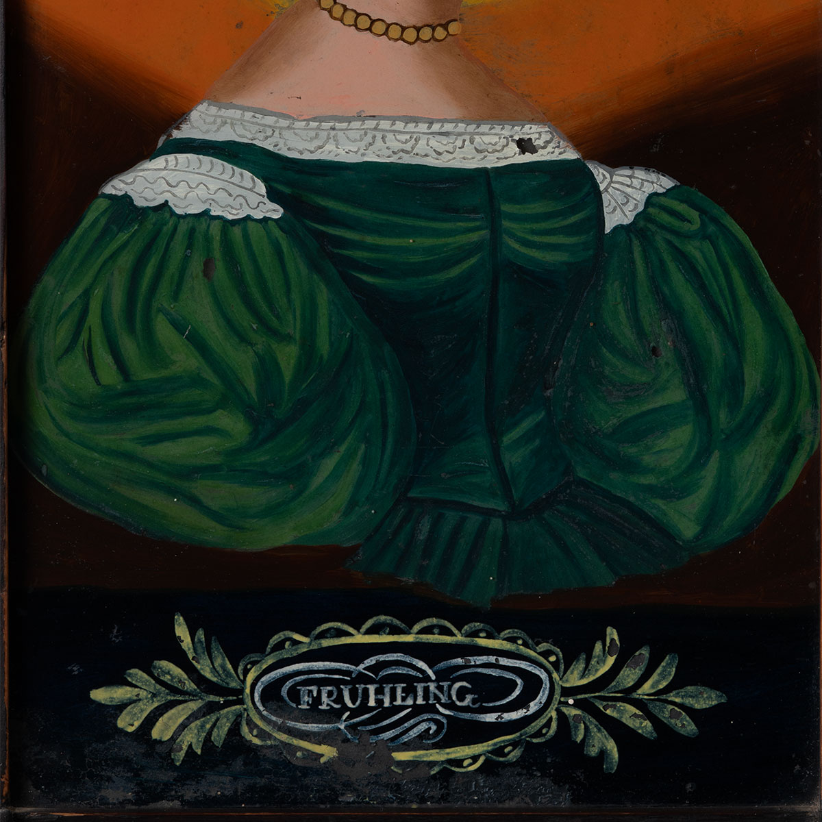 Vintage German Reverse Painting Original Art - Image 3