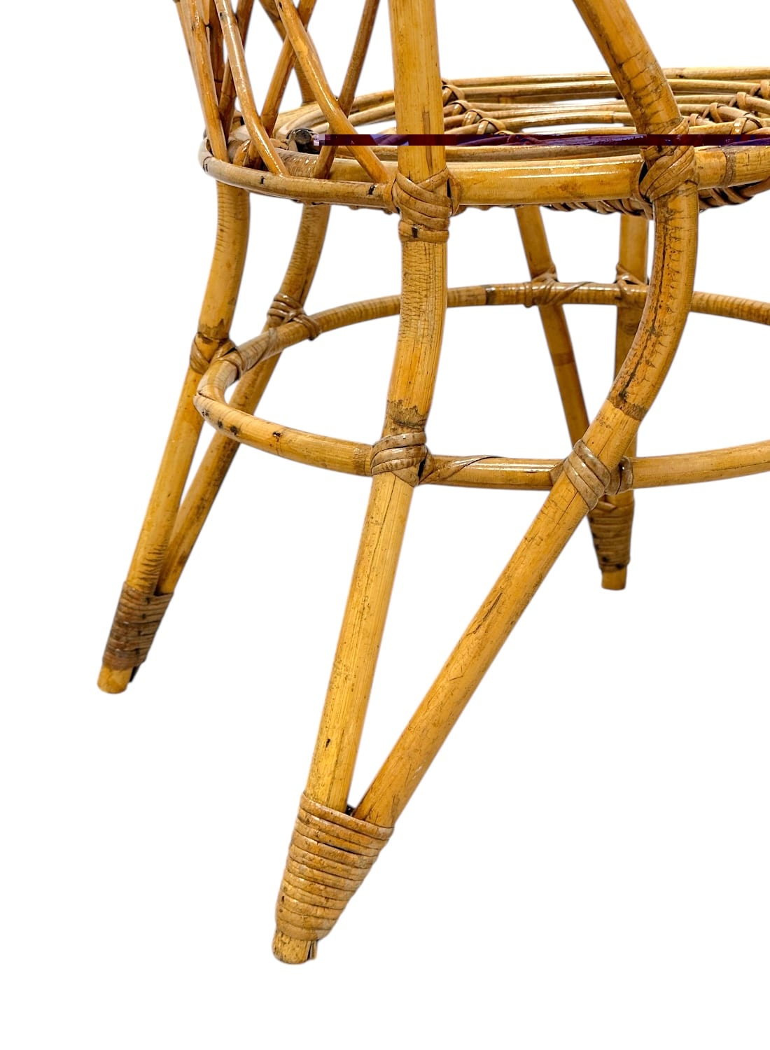 Pair of Vintage Italian Bamboo and Rattan Chairs - Image 8