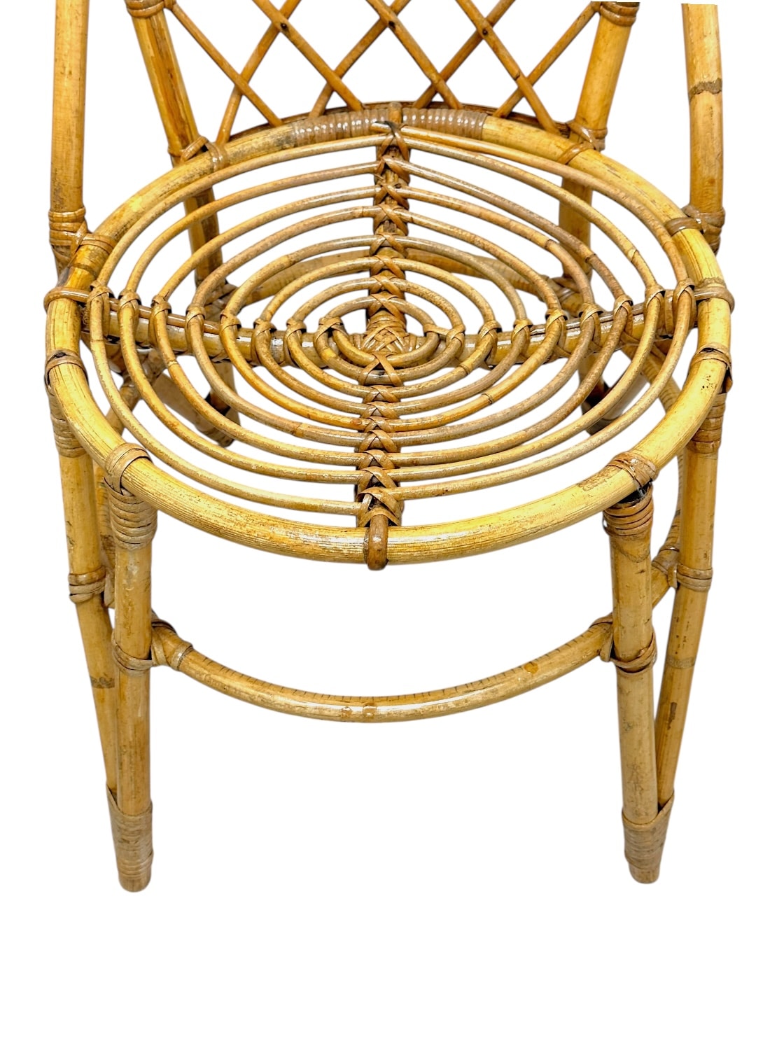 Pair of Vintage Italian Bamboo and Rattan Chairs - Image 7