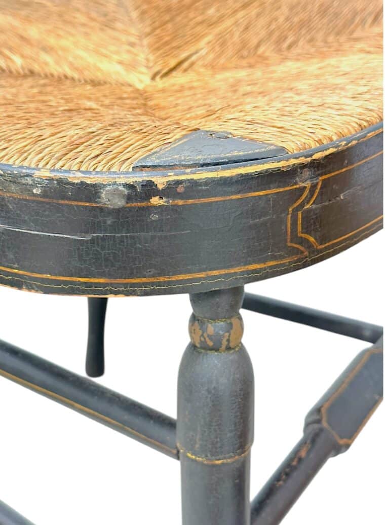 Pair of Antique Painted Black Side Chairs - Image 10