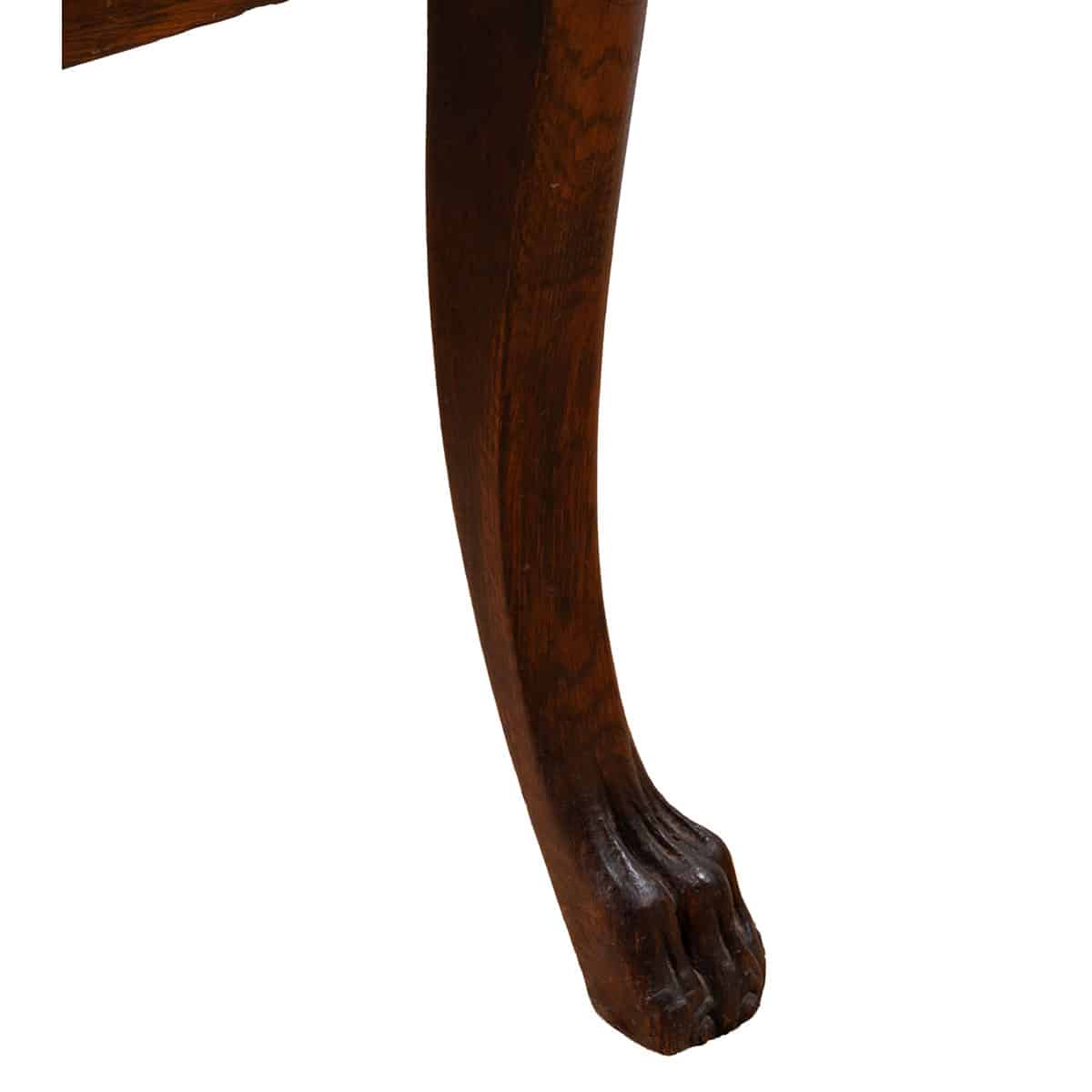 Antique Sgabello Chair with Ornate Double Dog Head - Image 6