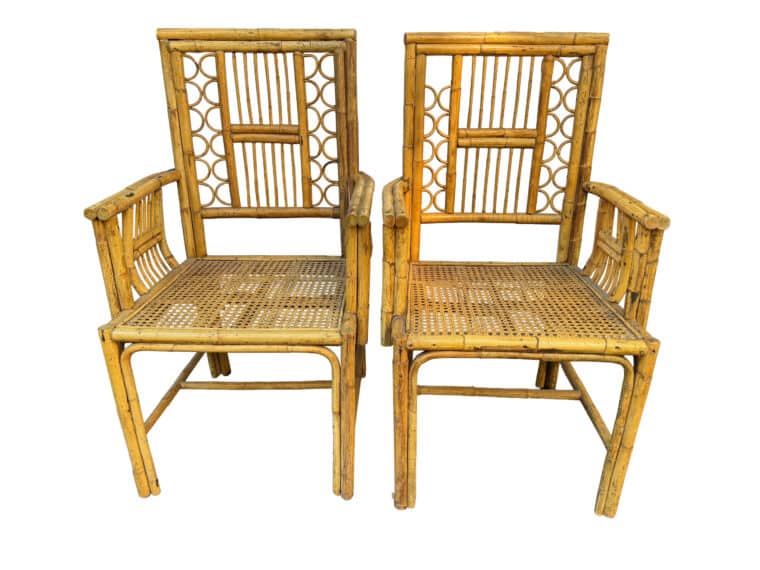 Vintage Bamboo Brighton Arm Chair - Image 3