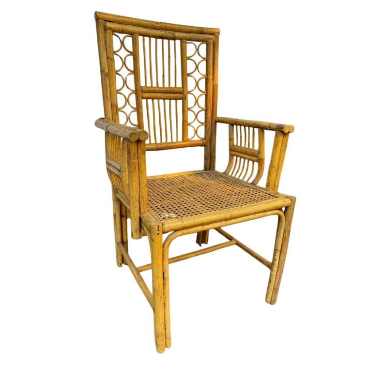 Vintage Bamboo Brighton Arm Chair - Image 2
