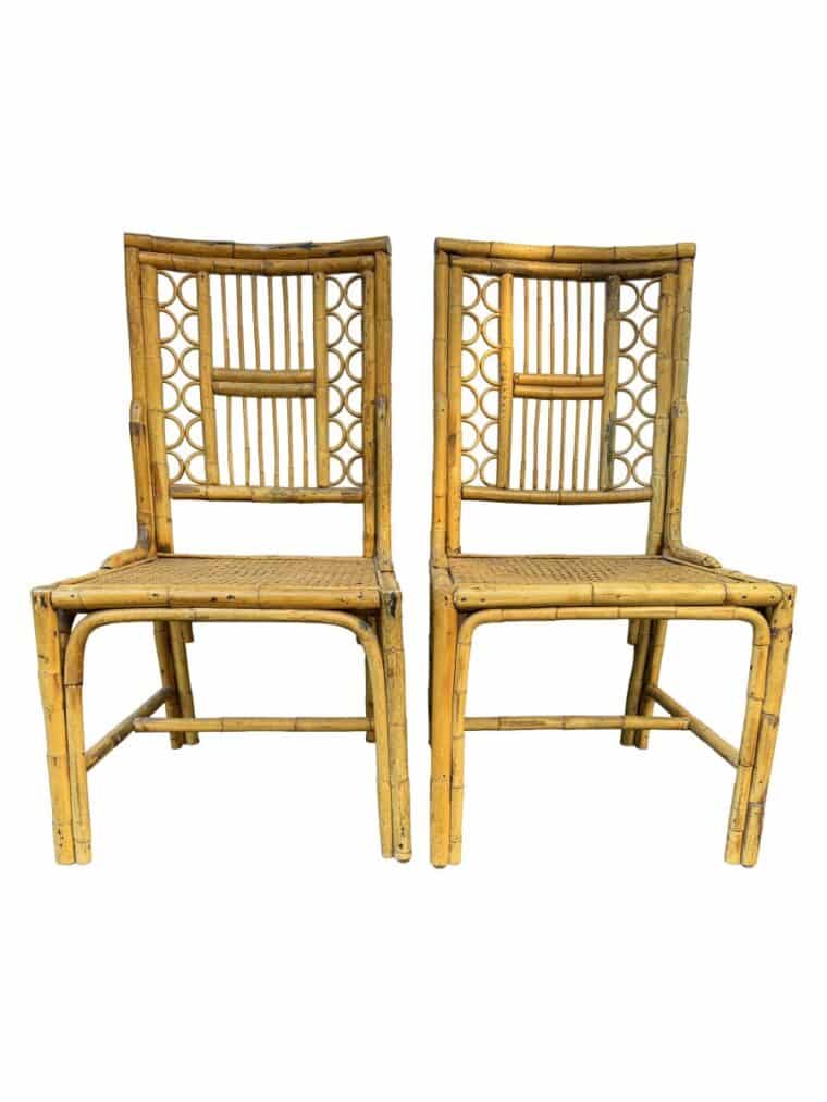 Vintage Bamboo Brighton Side Chair - Image 2