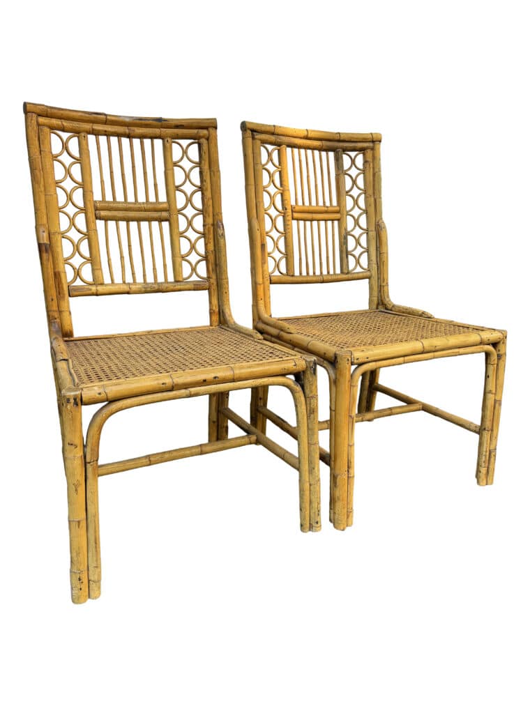 Vintage Bamboo Brighton Side Chair - Image 3