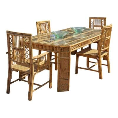 Vintage Brighton Pavilion Style Dining Table and Chairs