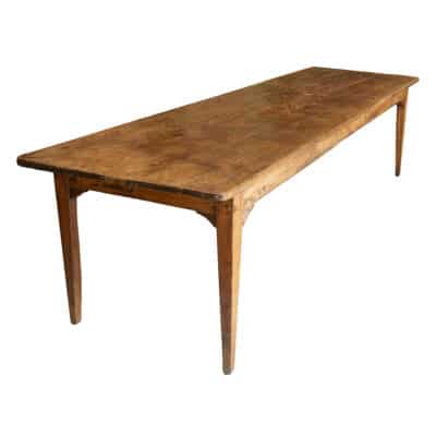 Antique French Lindenwood Dining Farm Table
