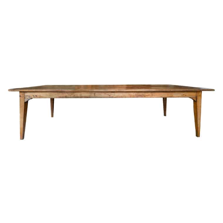 Antique French Lindenwood Dining Farm Table - Image 2
