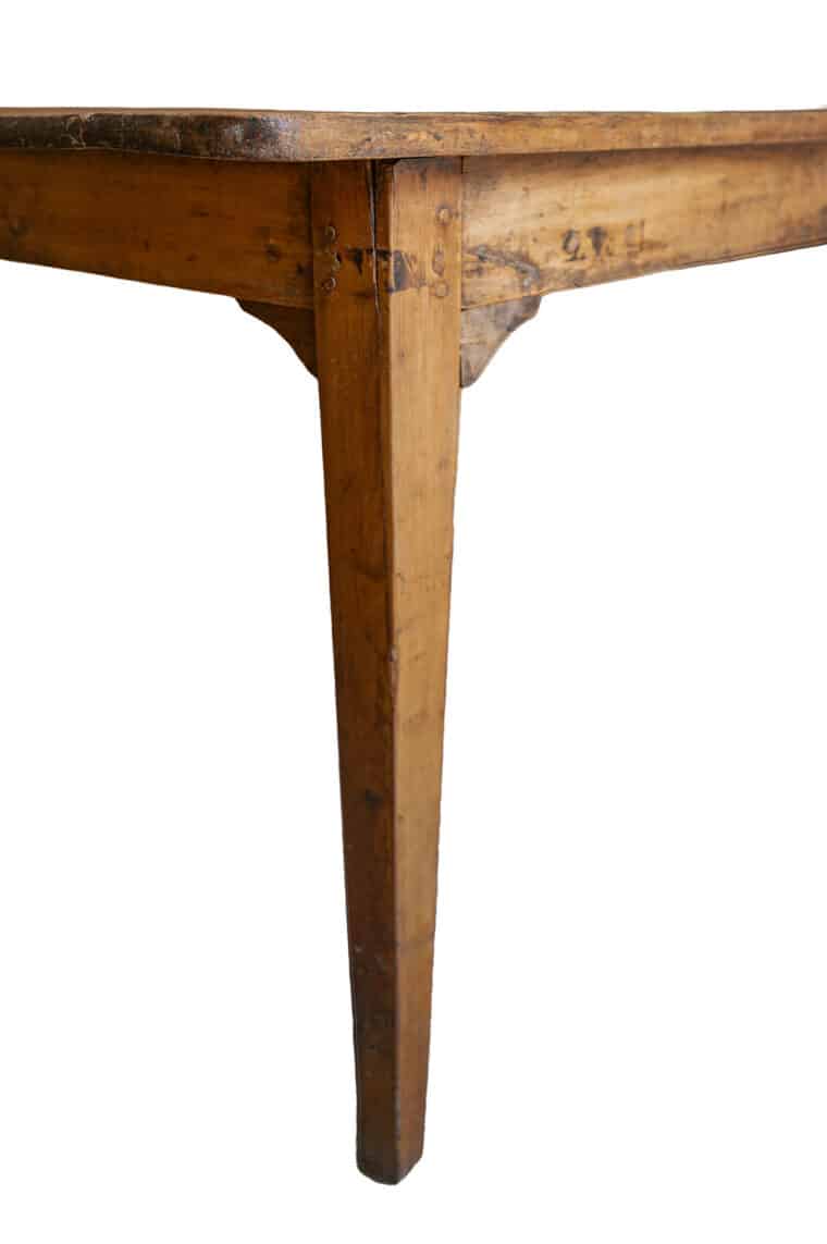 Antique French Lindenwood Dining Farm Table - Image 3