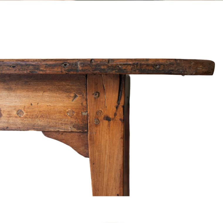 Antique French Lindenwood Dining Farm Table - Image 4