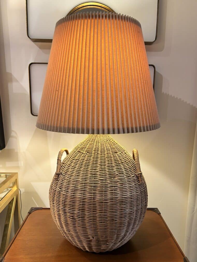 Vintage French Basket Table Lamp - Image 5