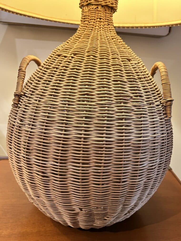 Vintage French Basket Table Lamp - Image 3