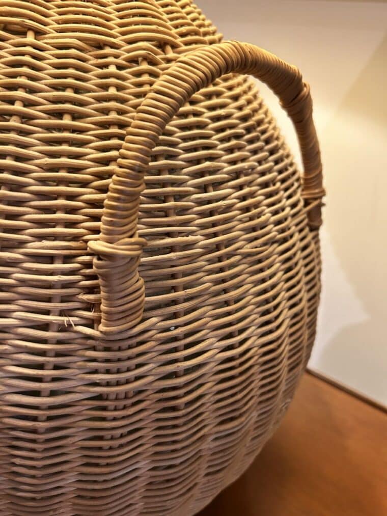 Vintage French Basket Table Lamp - Image 2