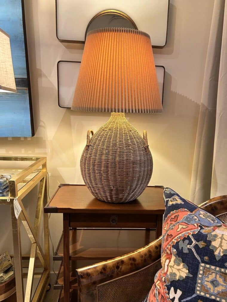 Vintage French Basket Table Lamp - Image 6