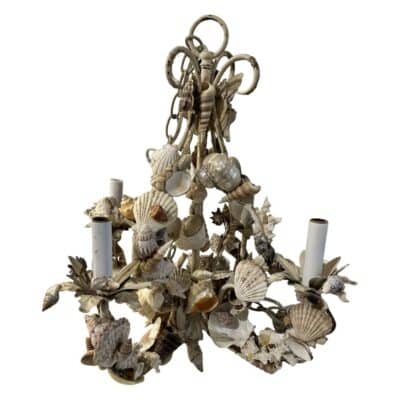 Vintage Hand Crafted Shell Chandelier