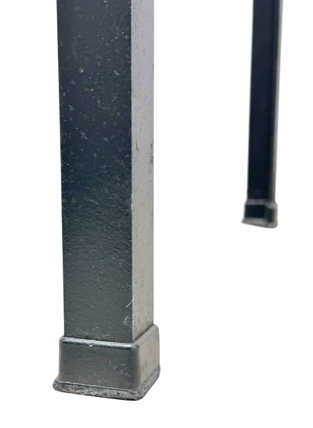 Pair of Vintage Metal and Rattan Stools - Image 4