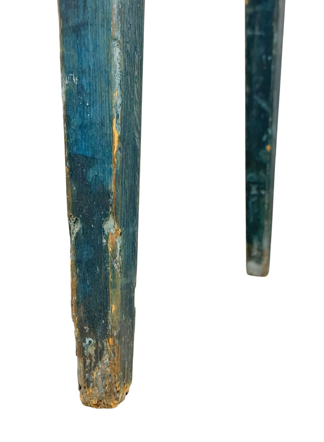 Antique American Distressed Blue Wood Table - Image 10