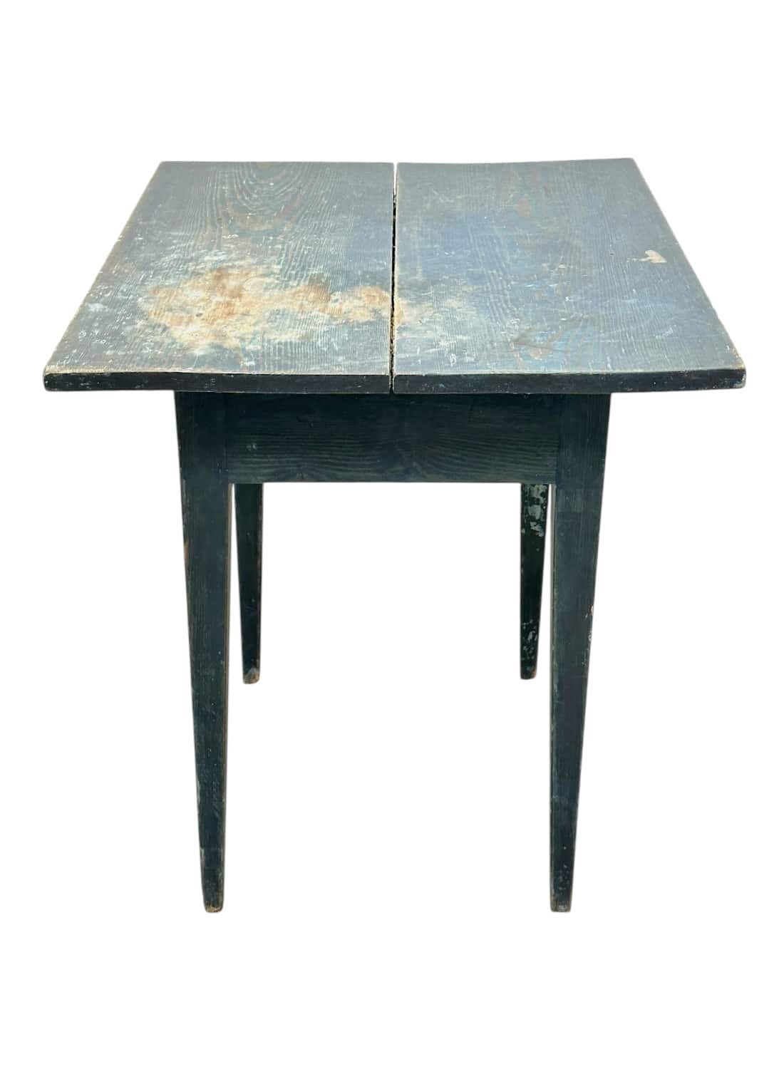 Antique American Distressed Blue Wood Table - Image 6
