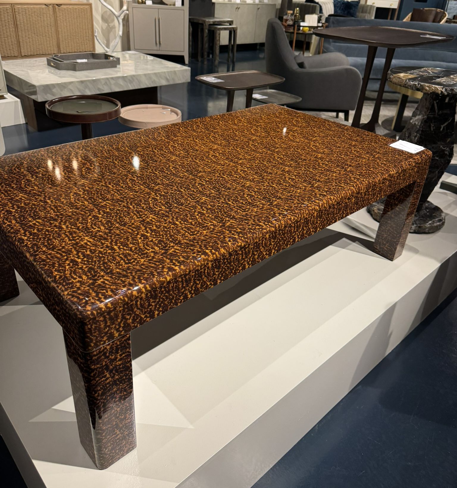 Faux Tortoise Shell Coffee Tables - Image 6