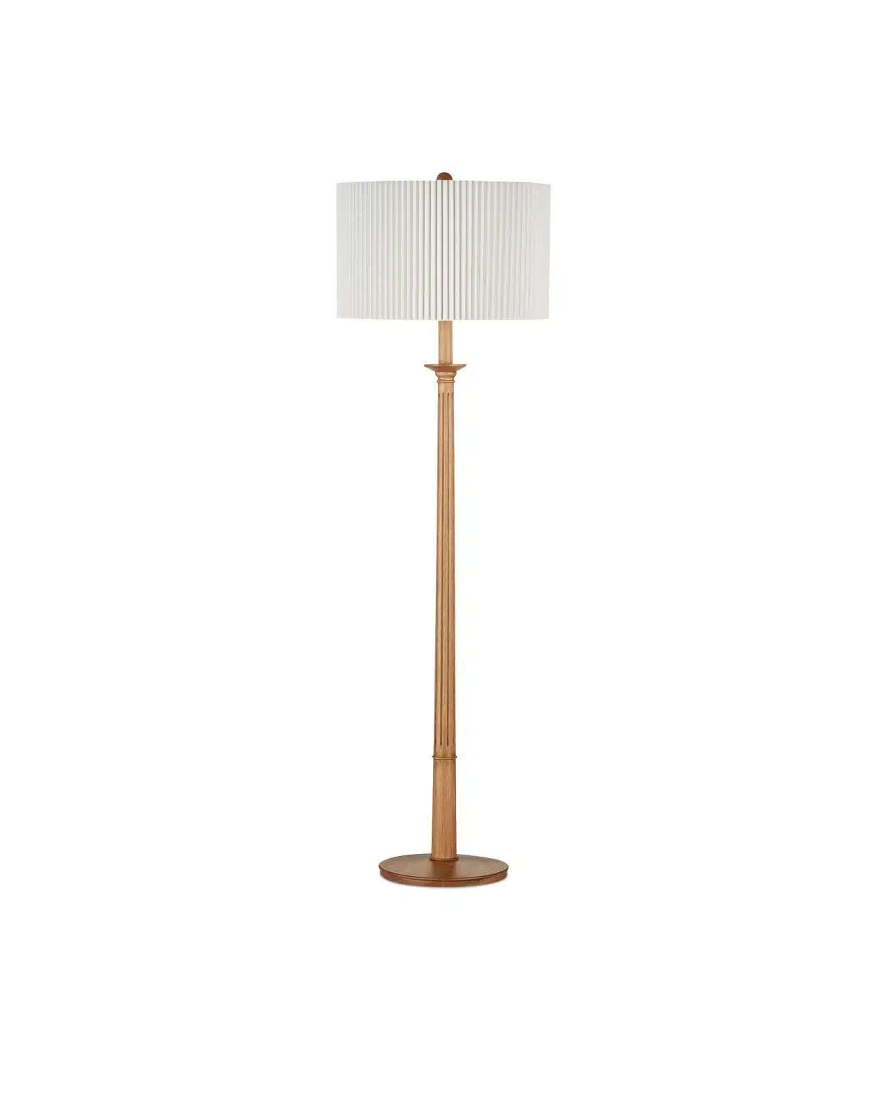 Turned Wood Column Floor Lamp - Image 2