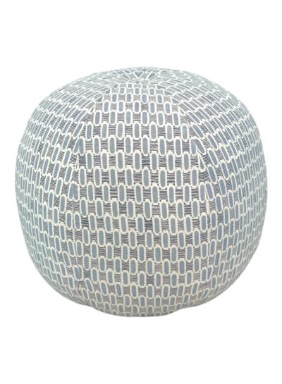Sky Blue Upholstered Ottoman