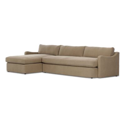 Canvas Left Chaise Two Piece Sofa Sectional